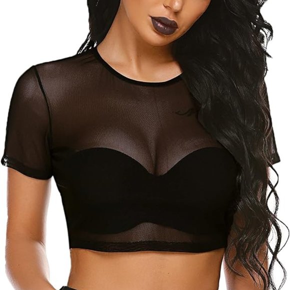 Mesh Crop Top - Picture 1 of 5